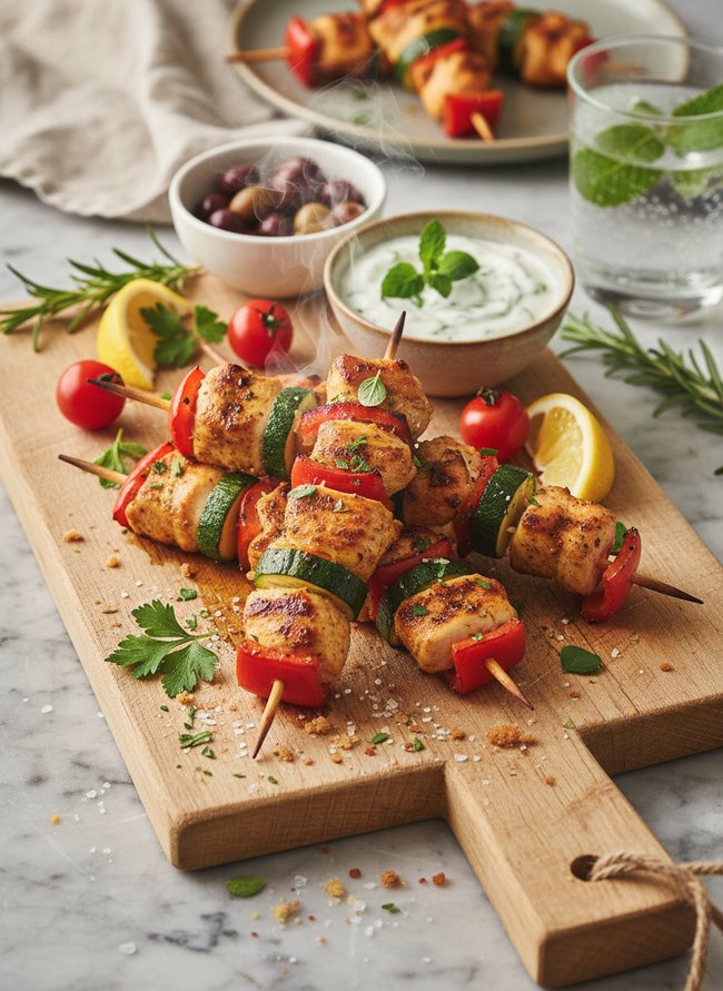 Mediterranean Grilled Chicken Skewers