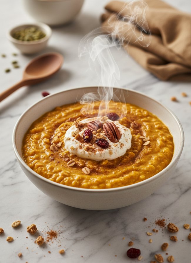 Warm Pumpkin Spice Oatmeal