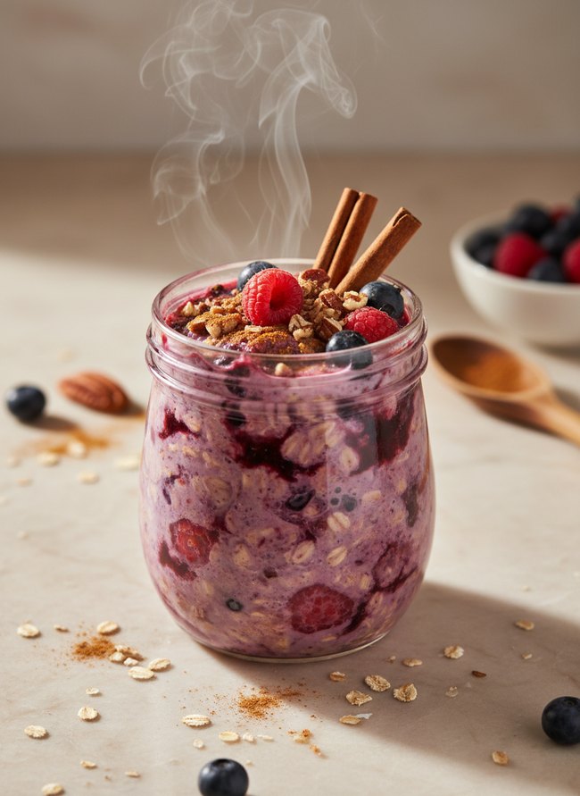 Berry Cinnamon Overnight Oats