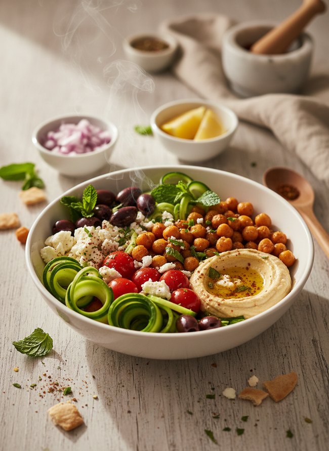 Mediterranean Power Bowl Prep