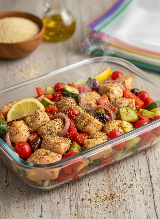 Mediterranean Chicken Freezer Prep