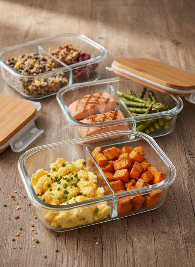 Glass Partitioned Storage Set
