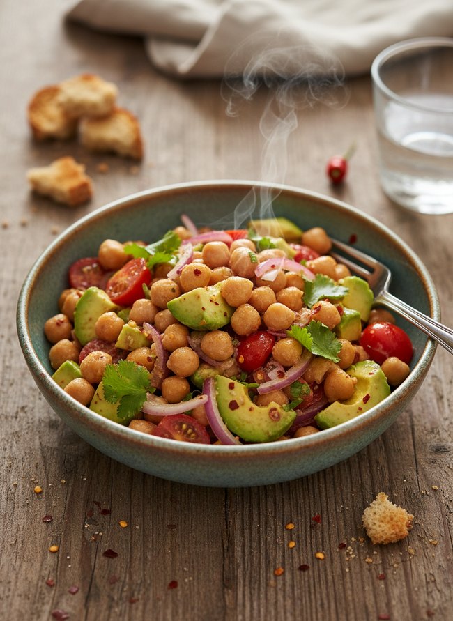 Spicy Chickpea Avocado Salad