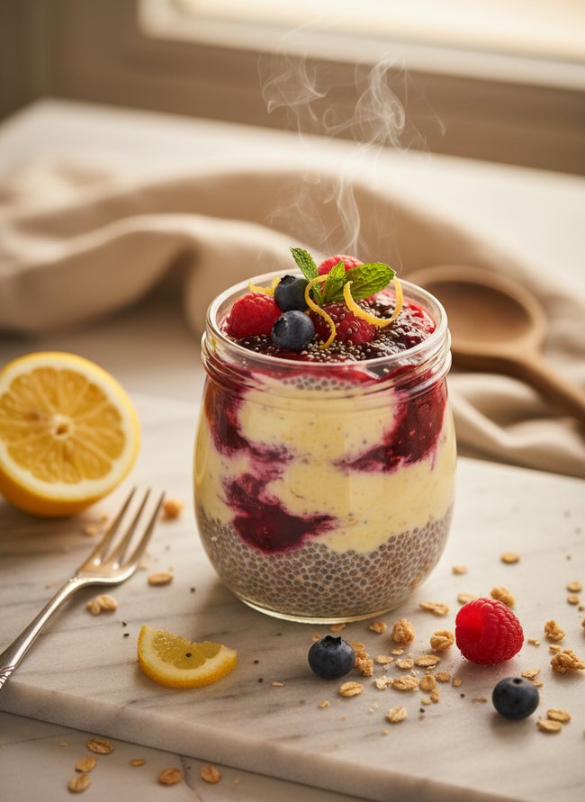 Lemon Berry Chia Pudding