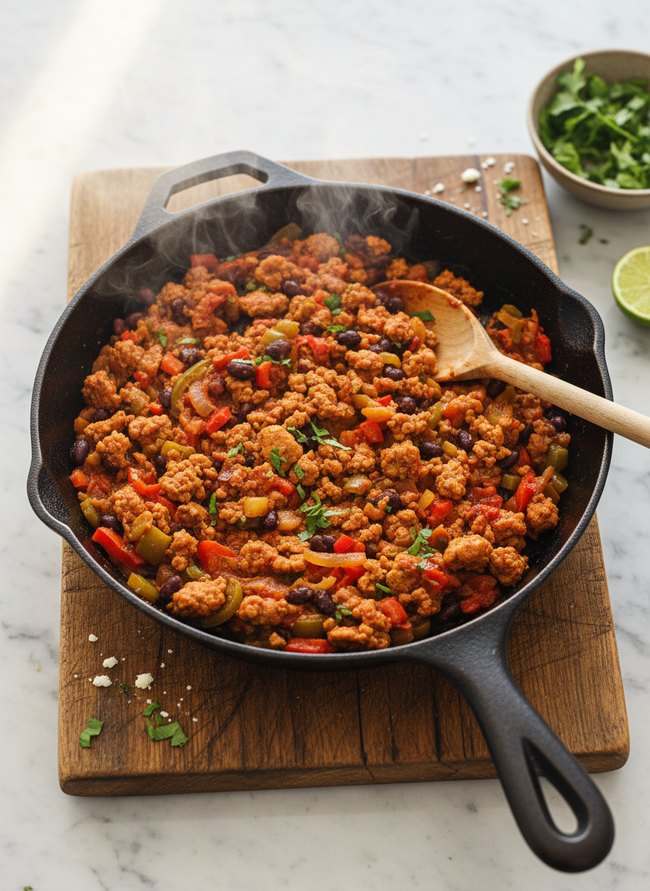 Spicy Ground Turkey Skillet