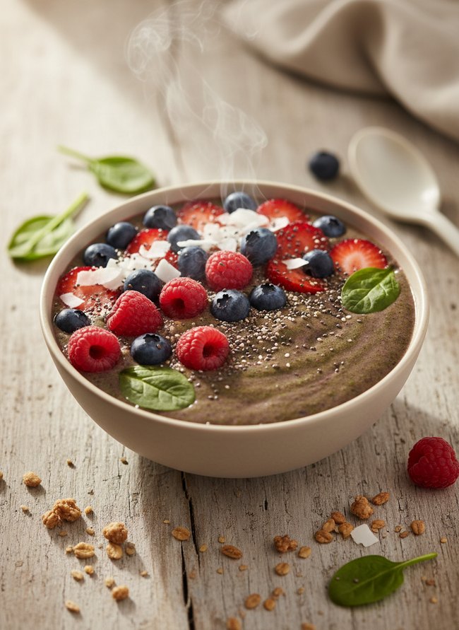 Berry Spinach Smoothie Bowl