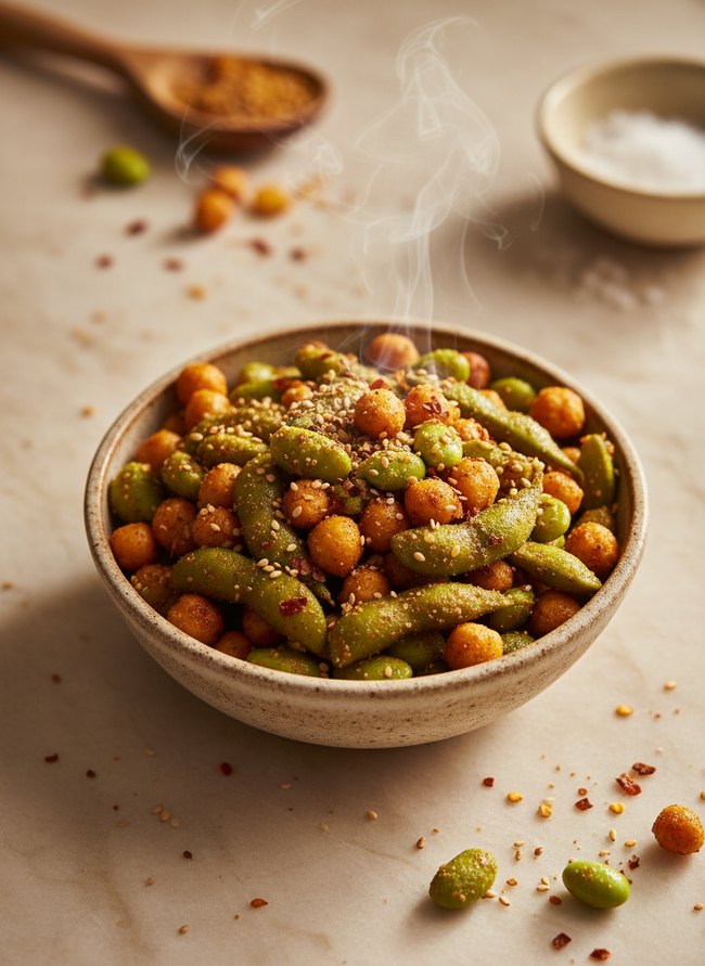 Spiced Edamame Crunch