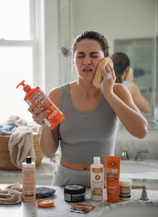 Using Harsh Cleansing Products