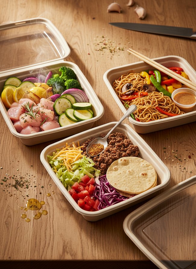 Prepped Dinner Ingredient Kits