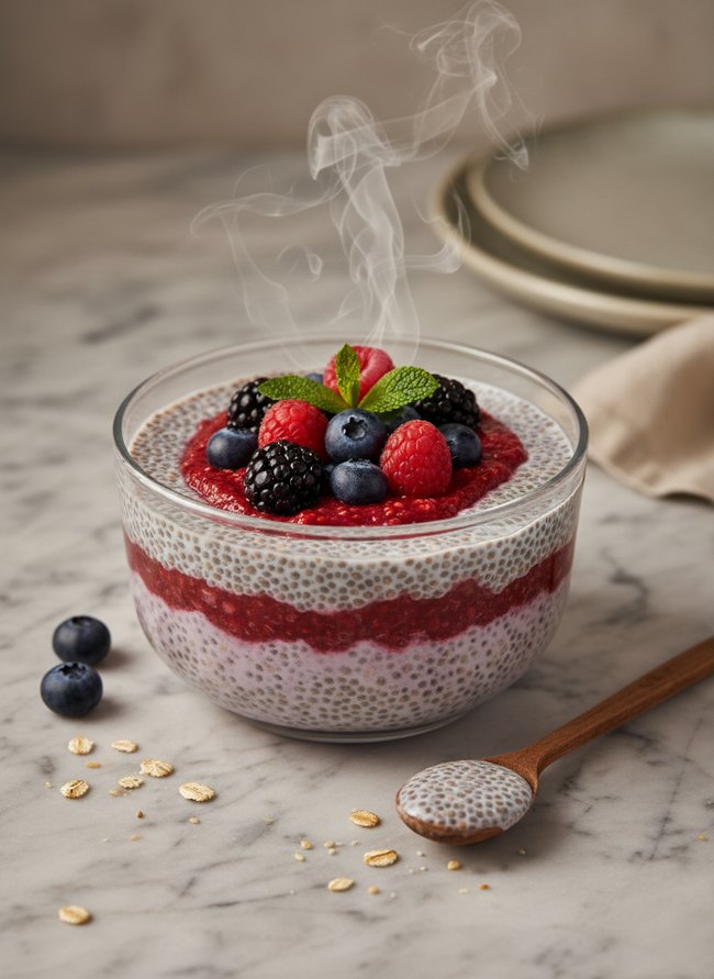 Berry Chia Seed Pudding