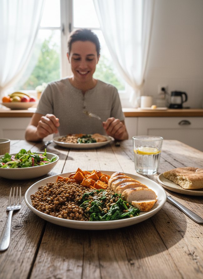Hearty Lentil Spinach Harmony