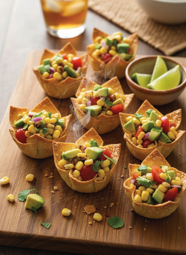 Avocado Corn Salsa Cups