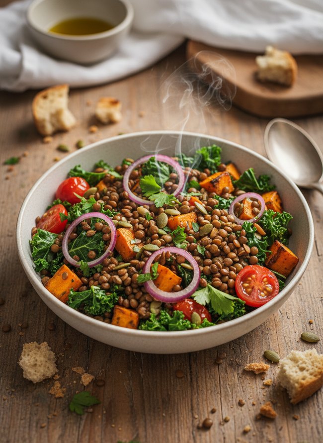 Hearty Lentil Kale Bowl