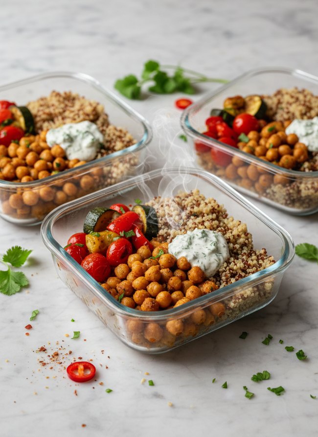Spicy Chickpea Freezer Bowls