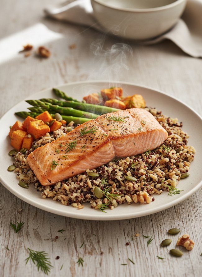 Whole Grain Salmon Plate