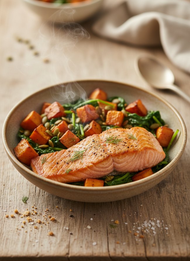 Salmon Sweet Potato Bowl
