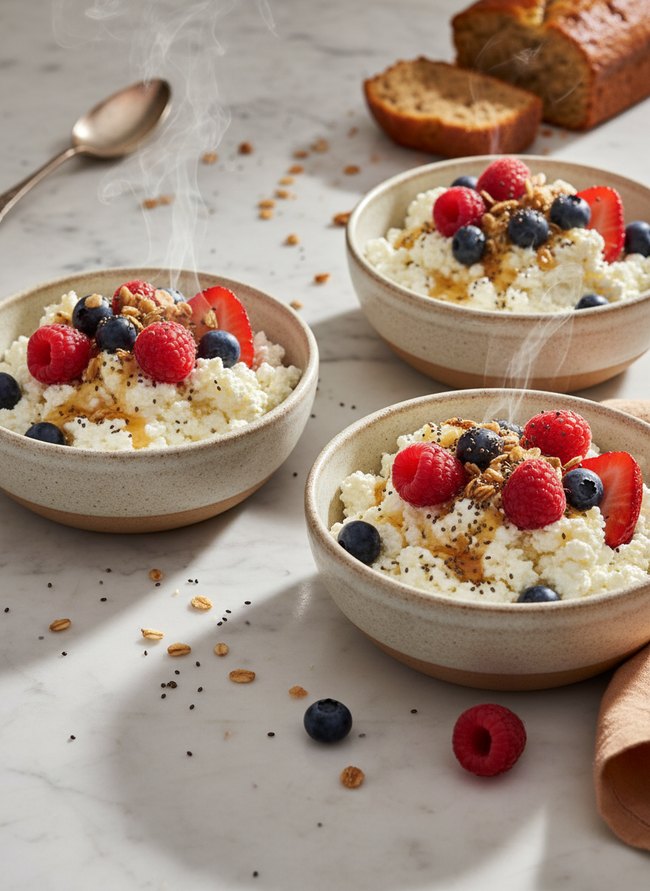 Cottage Cheese Berry Bowls