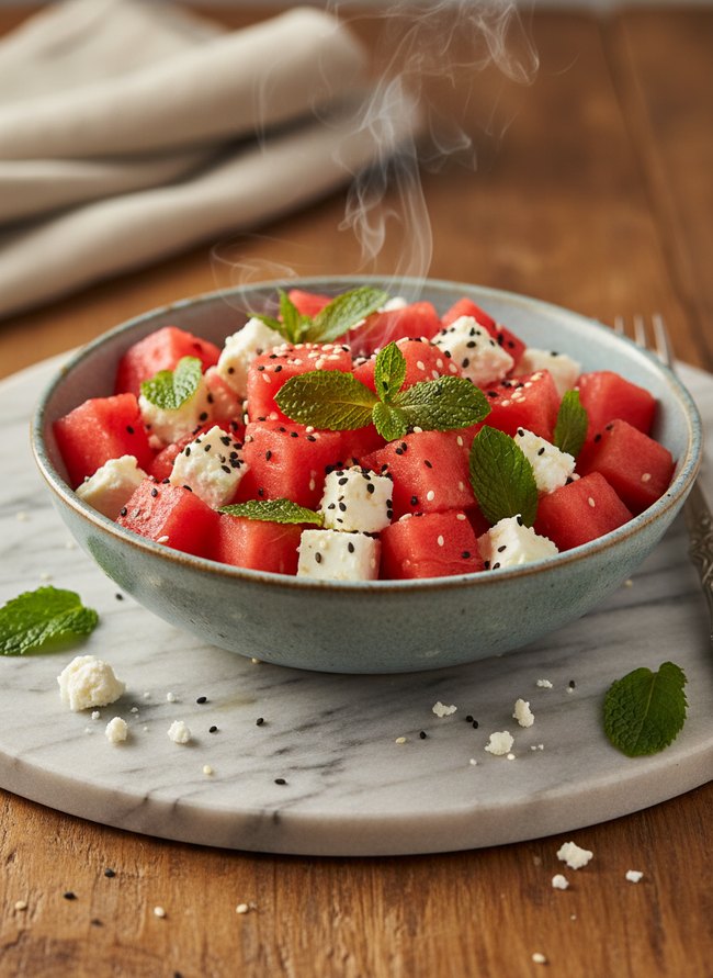 Minted Watermelon Feta Salad