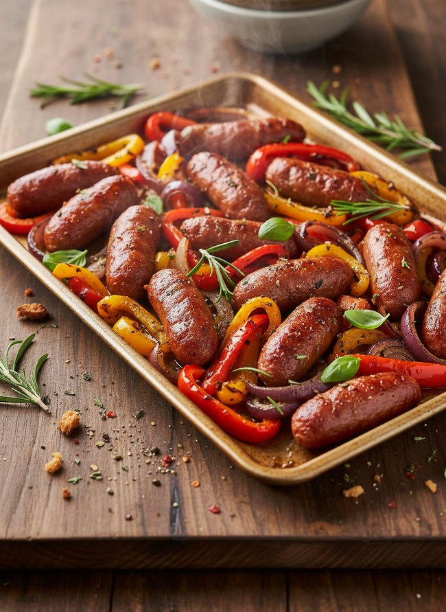 Sheet Pan Sausage Peppers