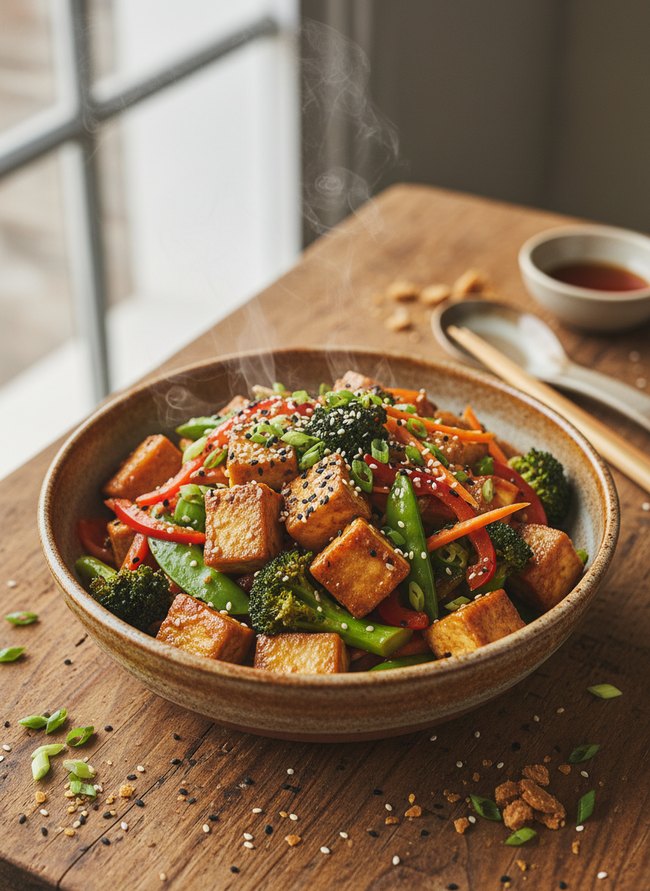 Ginger Sesame Tofu Stir-fry