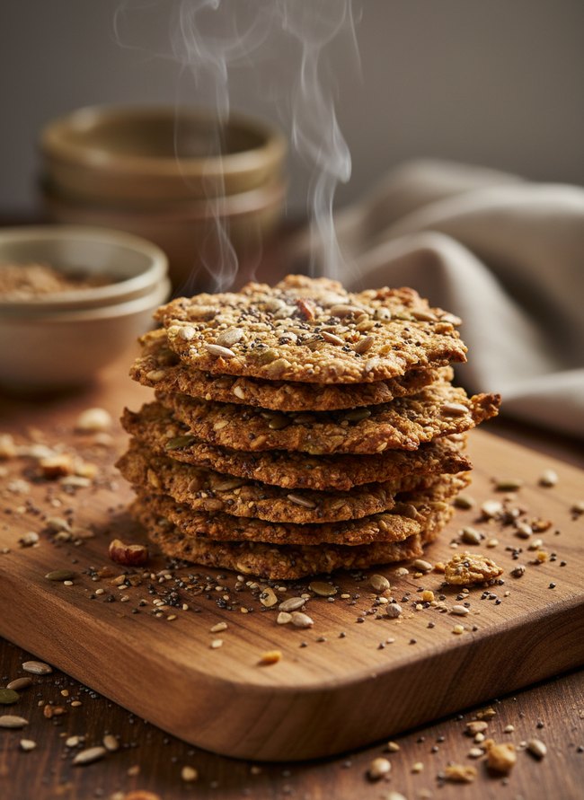 Nutty Seed Cracker Stack