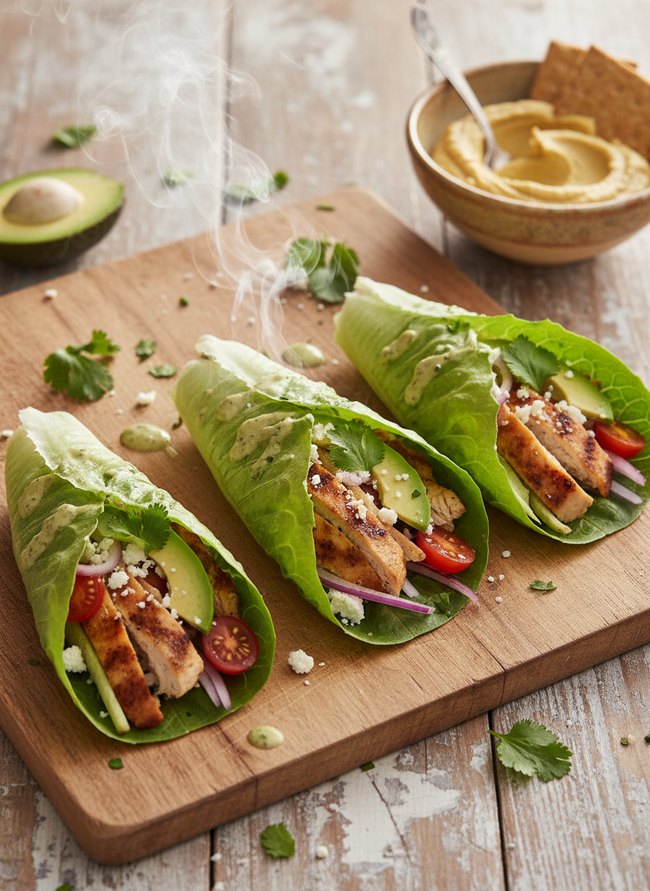 Glycemic-Friendly Chicken Wraps