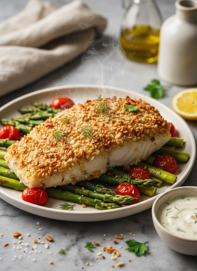 Almond Crusted Cod Dinner