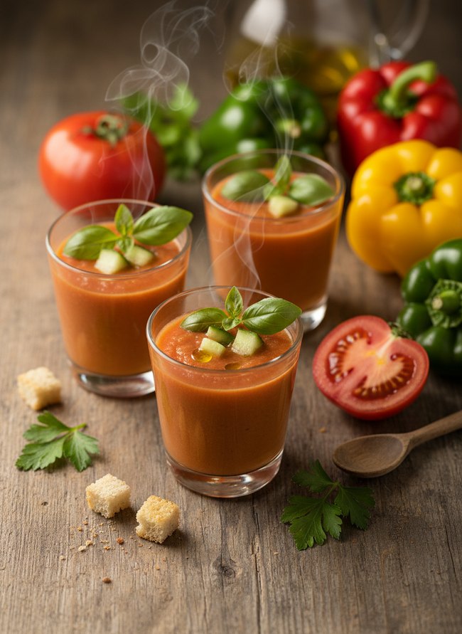 Chilled Gazpacho Shooters