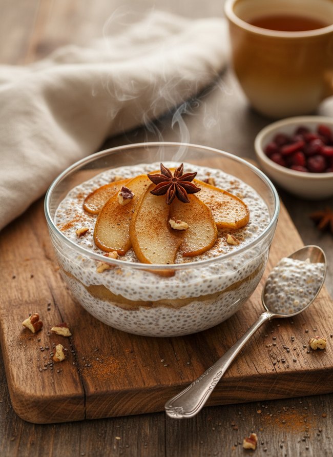Cinnamon Pear Chia Pudding