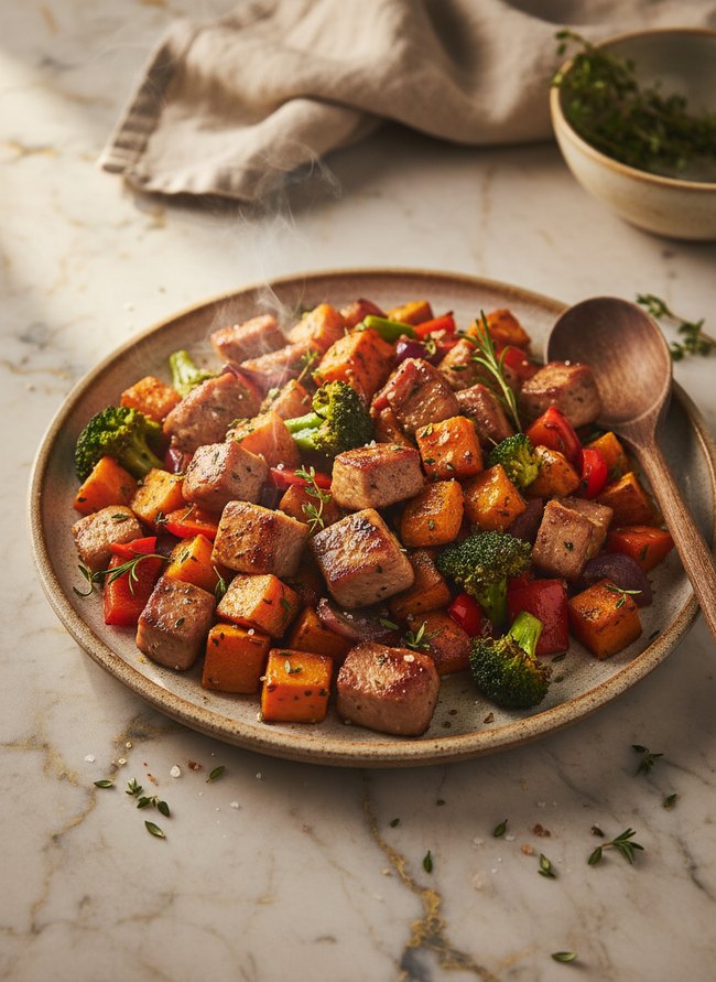 Pork Loin Vegetable Hash
