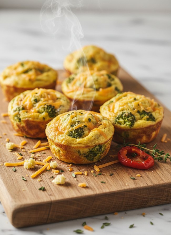 Broccoli Cheddar Egg Muffins
