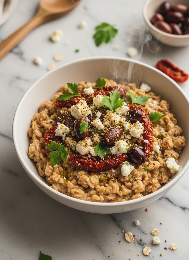 Savory Mediterranean Oatmeal