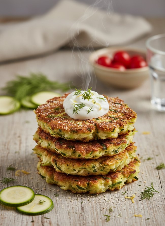 Zucchini Fritter Stack
