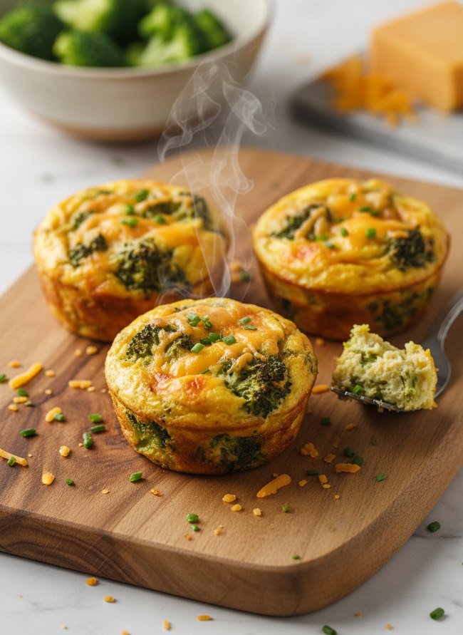 Broccoli Cheddar Egg Muffins