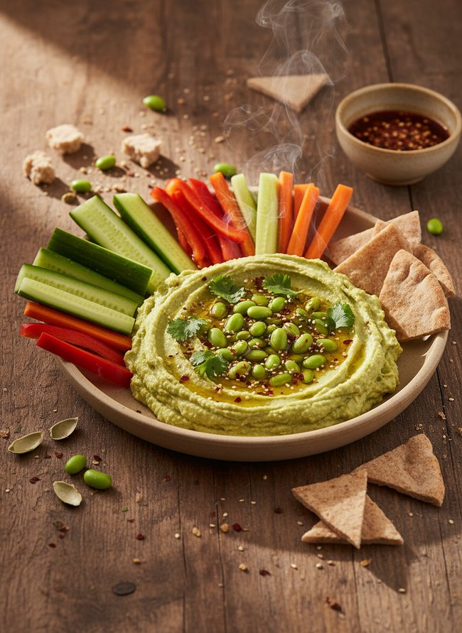 Edamame Hummus Platter