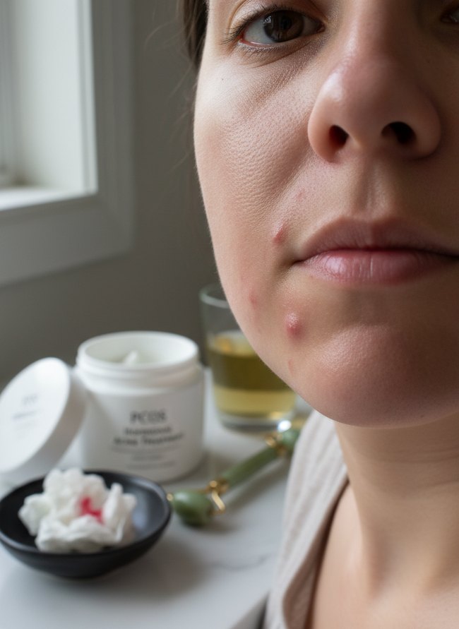Oily Jawline Breakouts