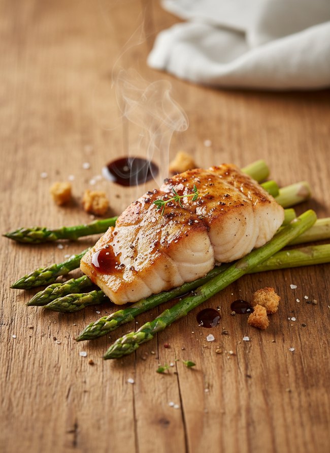 Balsamic Glazed Cod Asparagus