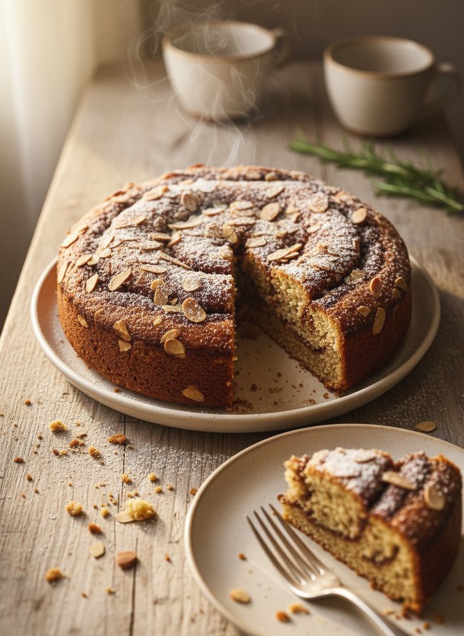 Cinnamon Swirl Almond Cake