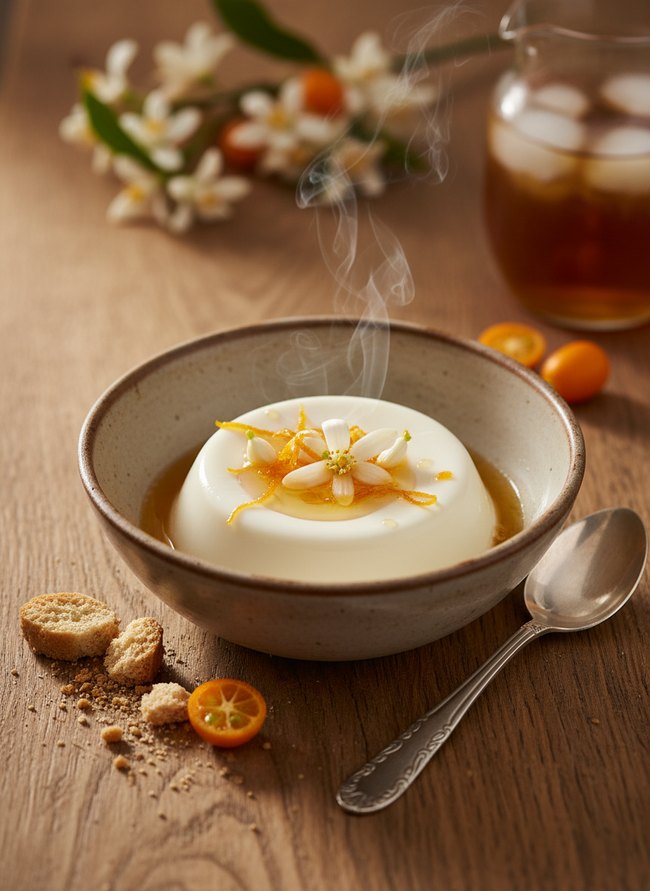 Orange Blossom Yogurt Panna Cotta