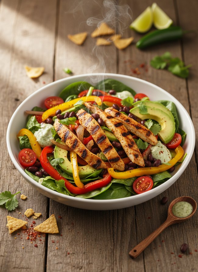 Speedy Chicken Fajita Salad