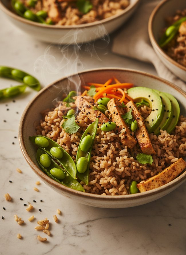 Edamame Brown Rice Bowl