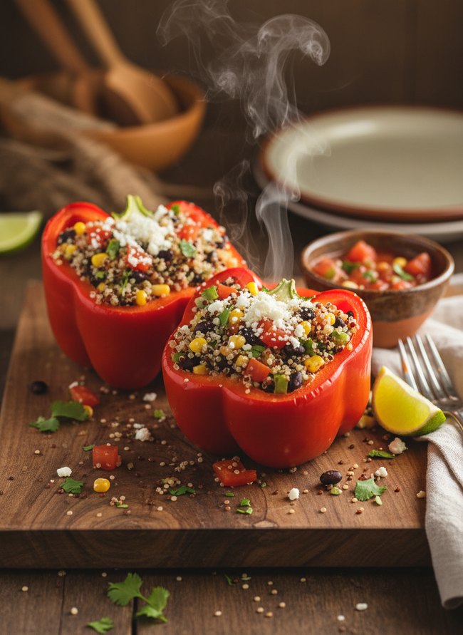 Fiesta Quinoa Stuffed Peppers
