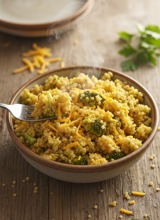 Broccoli Cheddar Quinoa