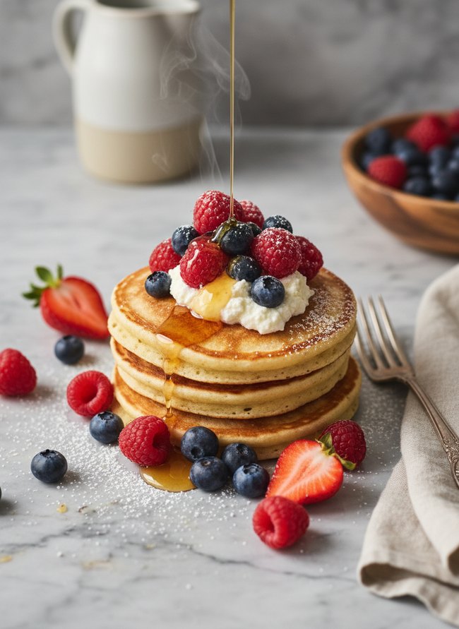 Ricotta Berry Pancakes