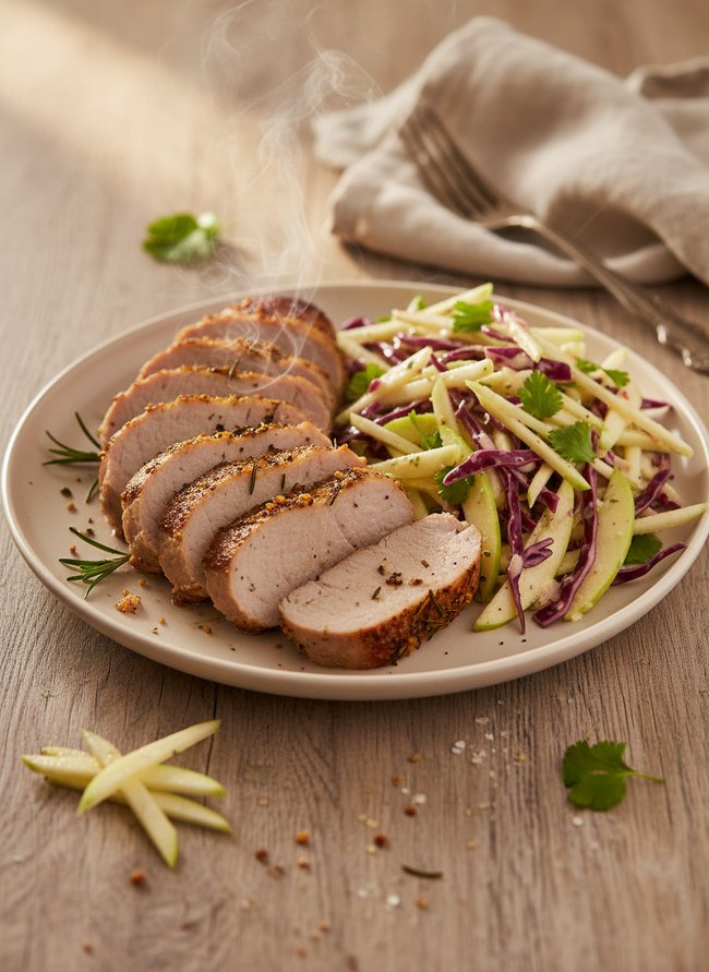 Pork Tenderloin Apple Slaw