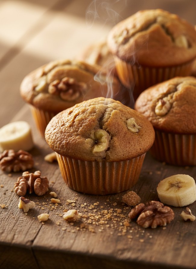 Walnut Banana Muffins